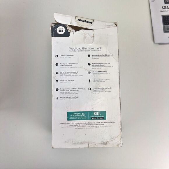 Kwikset Smartcode 270 Touchpad Electronic Lock Satin Nickel Finish - Picture 7 of 8